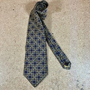 Robert Talbott Men's Silk Tie best In class Ornate Floral Yellow Blue USA 60 4